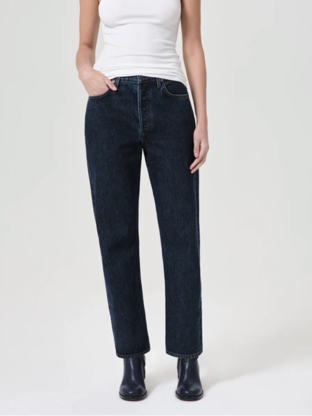 Agolde 90's Pinch Waist High-Rise Straight Jeans - pendulum